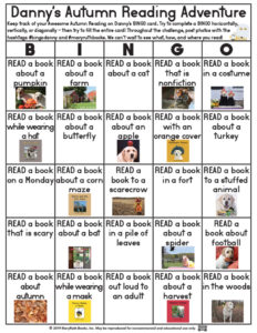 Danny's Autumn Reading Challenge BINGO