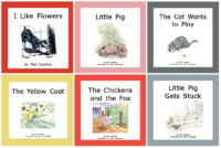 The Down on the Farm Set of 11 illustrated titles features familiar farm animals.