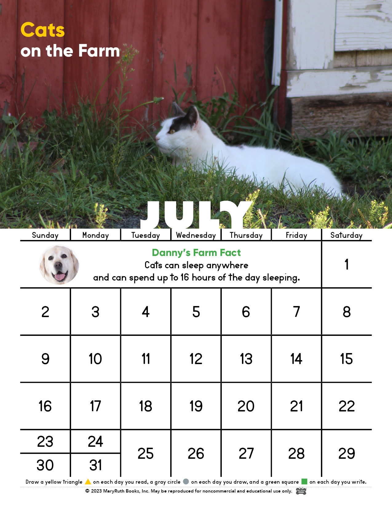 Calendars help students connect with their favorite characters.