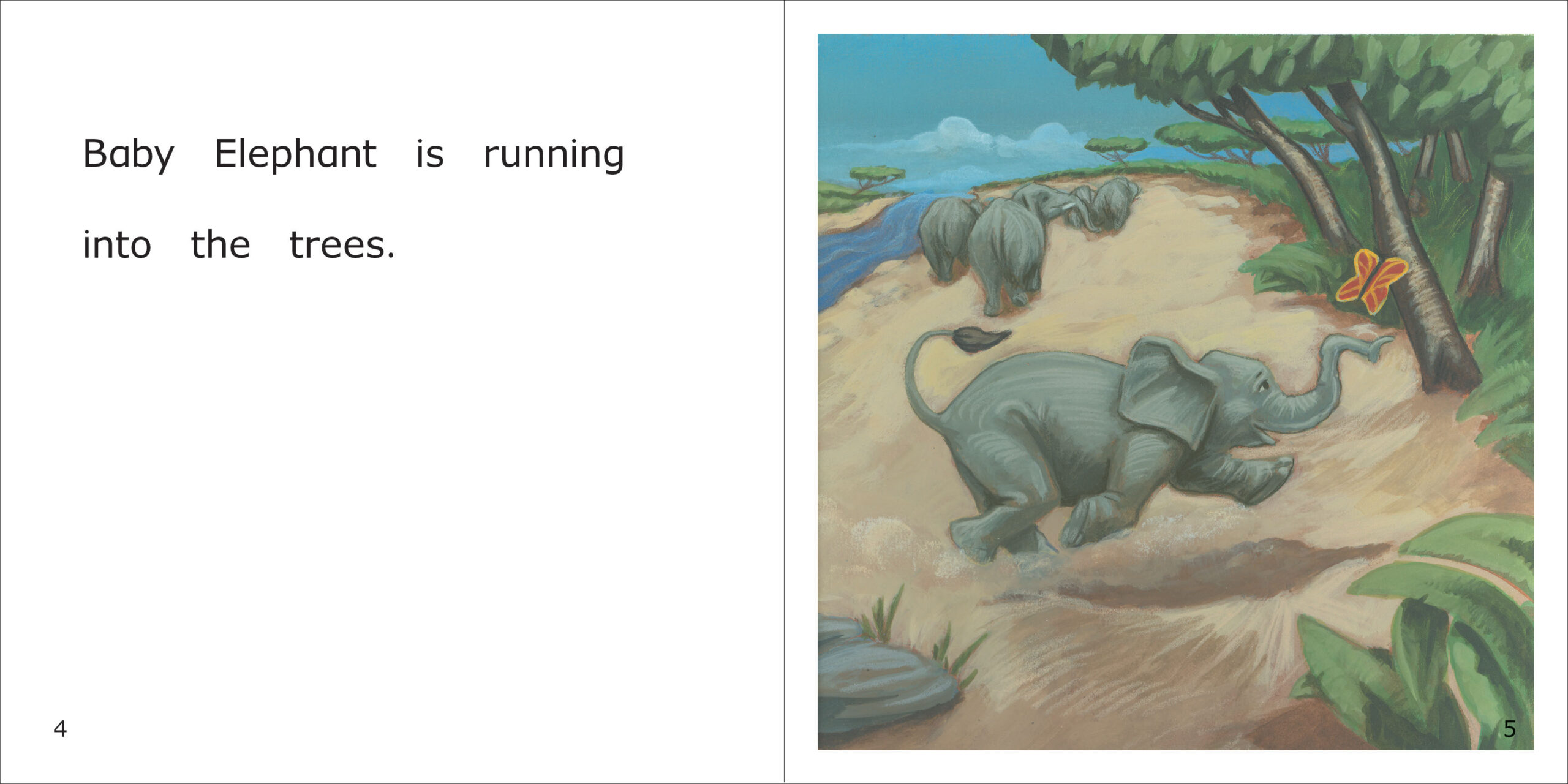 Baby Elephant Runs Away