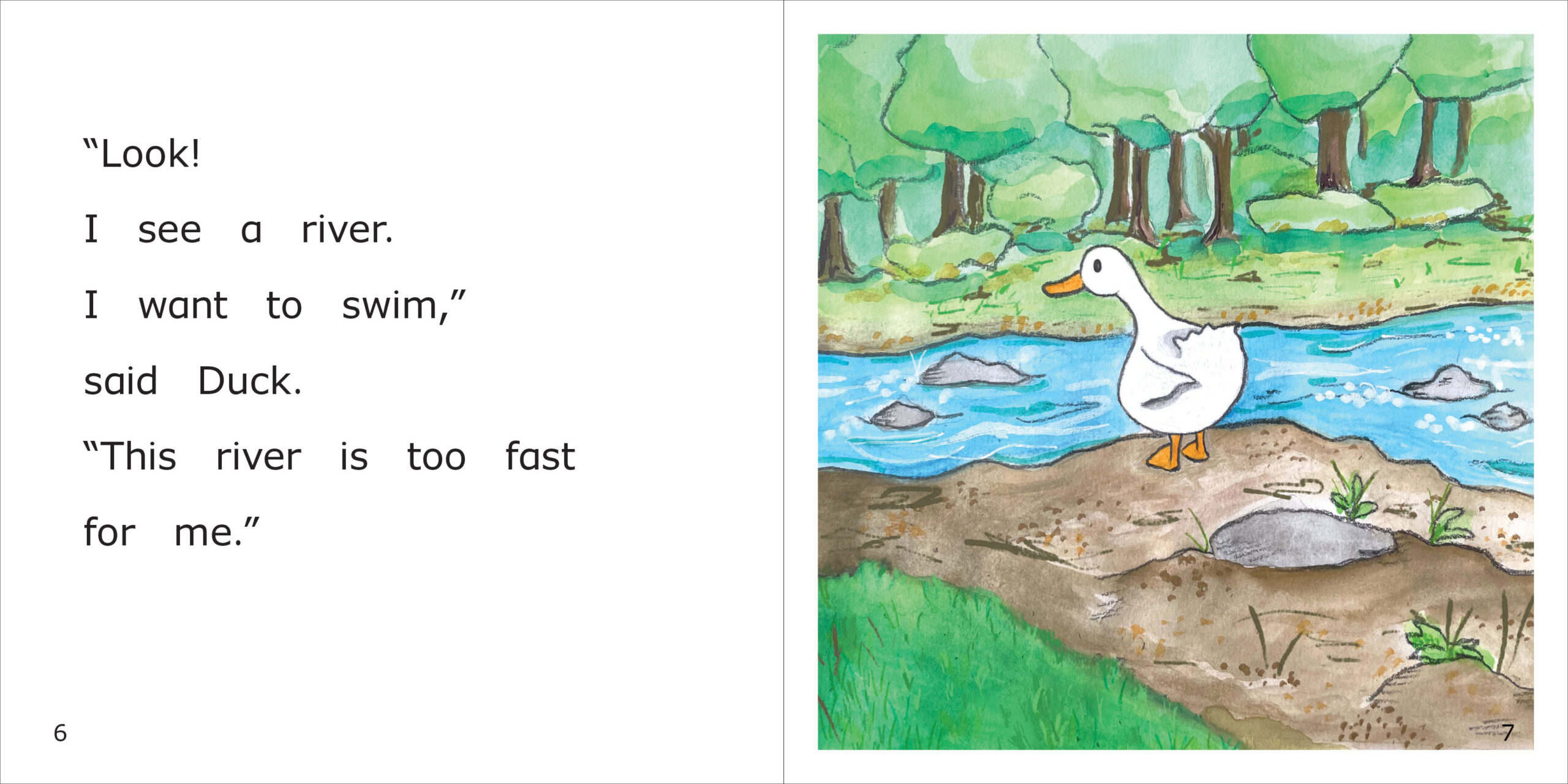 Duck Wants to Swim Spread
